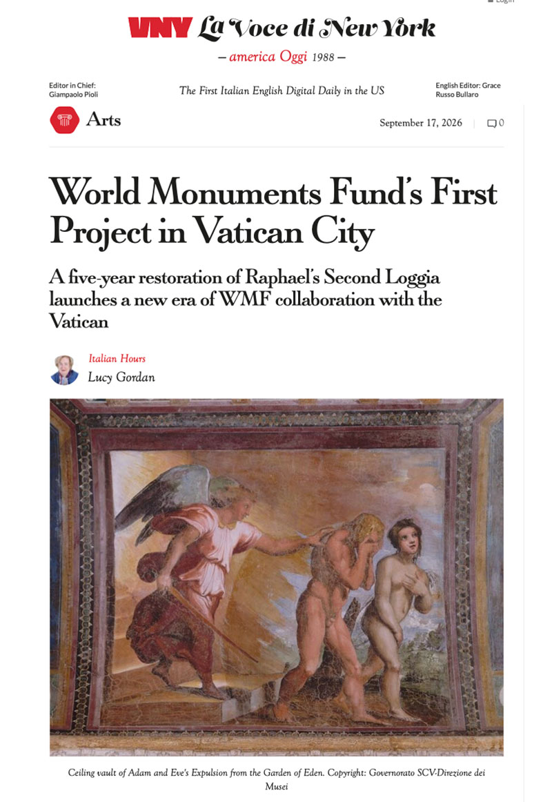 World Monuments Fund’s First Project in Vatican City